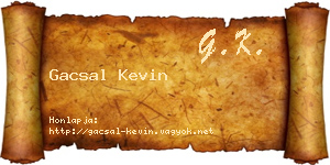 Gacsal Kevin névjegykártya